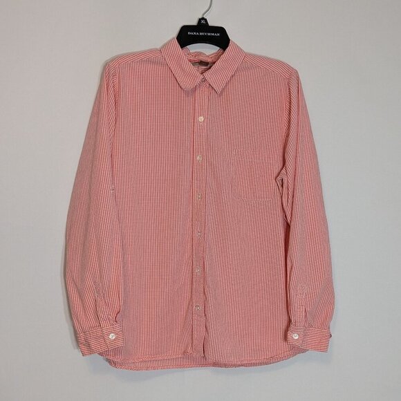 WHITE STAG Pink/White Gingham Check Long Roll-Tab Sleeve Button Shirt; Size XXL - Picture 1 of 5